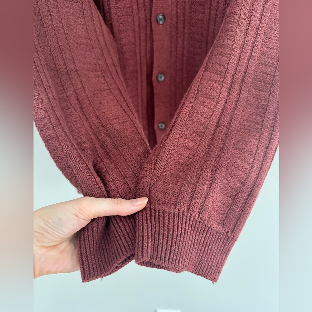 Marine Layer Arthur Sweater Cardigan Button Merino Wool Blend Veneer size XL - Picture 9 of 16